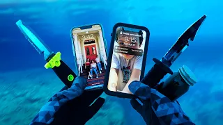 While Scuba Diving, I Found 2 WORKING iPHONES (Then Found Their OWNERS!)