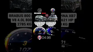 BRABUS 800 GLS  800 HP vs BMW ALPINA XB7 621 HP #acceleration #ALPINA #brabus800 #vmaxgermany