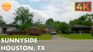 Sunnyside, Houston, Texas!  An ultrahd real time driving tour of a Houston neighborhood.