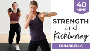 40-Minute Strength Circuits + Cardio Kickboxing Workout (Cardio + Strength)