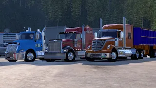 Coast to Coast Convoy - Lonestar - International 9900i -  Prostar - American Truck Simulator -