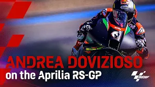 Andrea Dovizioso on board the Aprilia!  👀