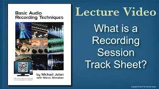 What is a Recording Session Track Sheet?