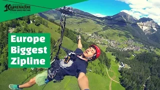The biggest Zipline in Europe - Trentino Alto Adige, Italy.