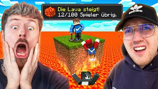 100 SPIELER Vs. STEIGENDE LAVA in Minecraft!