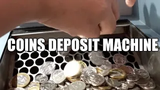 Coins Deposit Machine (DBS / POSB) How to Deposit coins in ATM #shorts