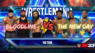 WWE 2K23 GamePlay | Bloodline VS The New Day | 6 Man Tag Match