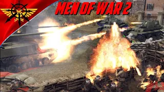 Огнеметный Раш Сжег ВСЮ линию фронта / Men of War 2 Штурм Robz realism Сетевая игра