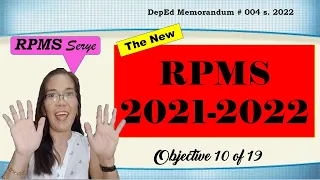 RPMS 2021-2022 Objective 10 (TRF) w/ complete explanation and actual MOVs | Teacher Racky | #rpms