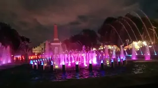 the beautiful dancing fountain in Vigan City