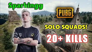 Sparkingg - 20+ KILLS - SOLO SQUADS! - PUBG