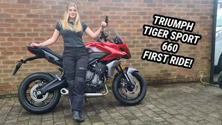 New 2022 Triumph Tiger Sport 660 // First ride review! Is it the perfect first adventure tourer? 🤔