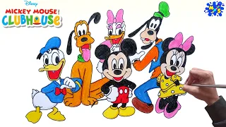 Mickey Mouse Drawing || How to Draw Mickey Mouse All Characters Step by Step