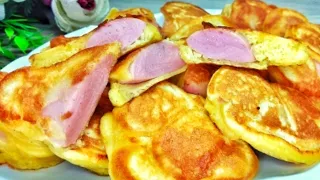 Самые вкусные и быстрые сосиски в кляре на кефире...ЛЕГКО ГОТОВИТЬ