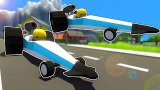 We Raced Rocket Drag Cars in the City! -  Wobbly Life Multiplayer Ragdoll Gameplay