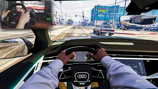 Audi Q8 2020 - GTA 5 [Steering Wheel Gameplay]