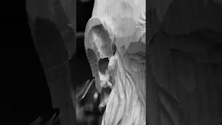 Carving Mask out of Wood #dark #darkart #devil #drawing #evil #holzkunst #krampus #percht #schnitzen
