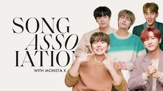 MONSTA X Sings James Bay, Beyoncé, 5 Seconds Of Summer In A Game Of Song Association | ELLE