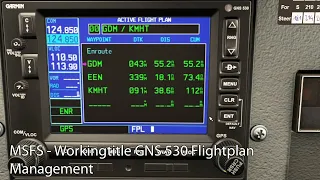 MSFS - Workingtitle GNS 530 flight plan management