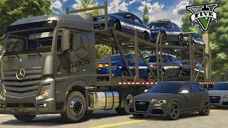 BRAQUAGE D'UN CAMION REMPLI DE VÉHICULES DE GENDARMERIE | GTA V RP MOD