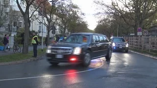 VIP-Eskorte Präsident der USA Barack Obama am 24.04.2016 in Hannover + 3 Hubschrauber