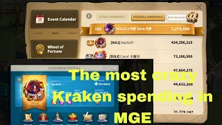 The most Crazy Kraken spending MGE. #riseofkingdoms #rok