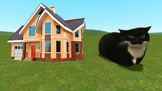Maxwell Cat Nextbots Vs Houses - Stone wall [Garry's Mod]