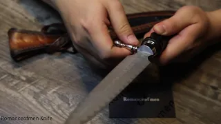 The Cross Damascus Steel Fixed Blade