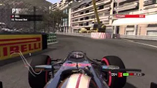 F1 2011 Game Monaco Hot Lap w/ Martin Brundle Commentary