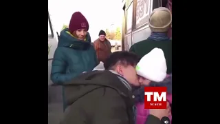 Ukrainian Father bids farewell to his Daughter #stopwar