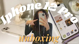 iPhone 12 Pro Unboxing 🍎 ( silver, 128gb ) Aesthetic ASMR + 💕 cute accessories