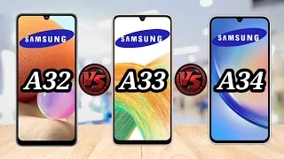Samsung A34 vs Samsung A33 vs Samsung A32
