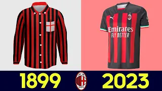 The Evolution of AC Milan Football Kit 2022-23 (2022) | All Milan Football Jerseys in History 22/23