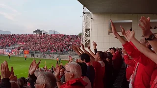 Nimes Olympique - Gazelec Ajaccio L'ambiance de folie dans le stade des Costières!