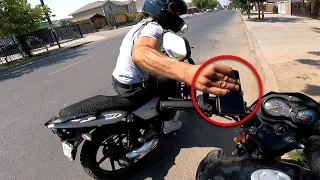 Phone Snatcher Tries to Getaway with Bikers Phone