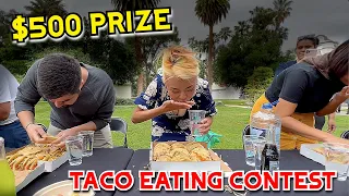 $500 PRIZE TACO EATING CONTEST at the Vegan Depot in Riverside, CA!! #RainaisCrazy