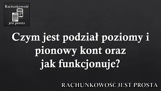 Czym jest podział poziomy i pionowy kont oraz jak funkcjonuje?