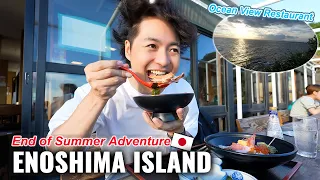 Ocean View Restaurant, Beach, Beautiful Cave, and Observatory. Enoshima Island Adventure Ep. 420