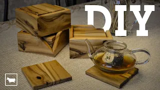 DIY  подставки из дерева для чая и кофе  своими руками