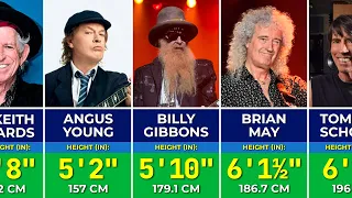 🎸 Heights of Famous Guitarists Of All Time | Tallest and Shortest Guitarists