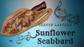 Making a sunflower tooled knife scabbard