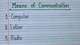 10 Means of communication|Means of communication in English|communication