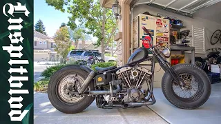 Young's Shovelhead and NEW LNSPLT Garage