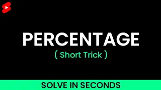 Percentage Kaise Nikale | Percentage Shortcut Trick | Percentage Tricks For Bank Exams #shorts