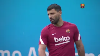 Aguero returns to Barcelona ahead of schedule to carry out 1st training | La Liga | Argentina 阿圭罗 巴萨