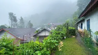 Heavy rain in June||Beautiful mountainside countryside||so refreshing