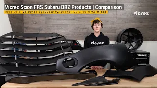 Vicrez Scion FRS Subaru BRZ Products | Comparison | VZ100451 VZ100550 VZ101148 VZ101688