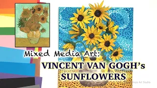 Easy and Fun Mixed Media Art, Recycled Art, Art History project for children: VINCENT VAN GOGH
