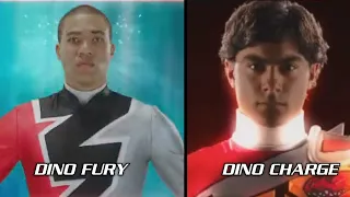 Power Rangers Dino Fury and Dino Charge Team Up Morph