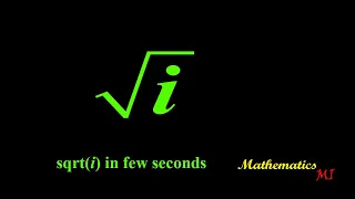 sqrt(i) | square root of i